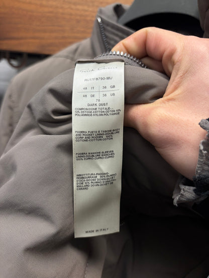 AW2017 Rick Owens ‘Glitter’ Mollino Zip Dust Brown Puffer Jacket