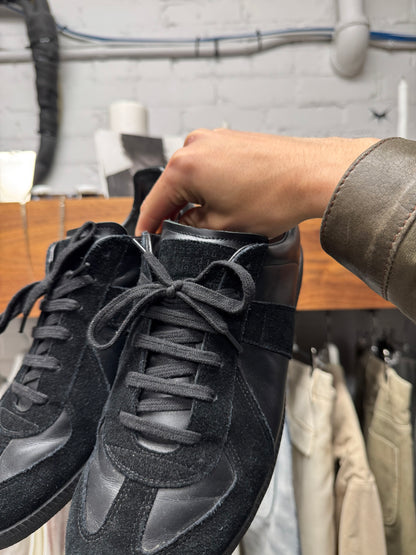 Maison Margiela G.A.T. Black Leather Low Top Sneakers