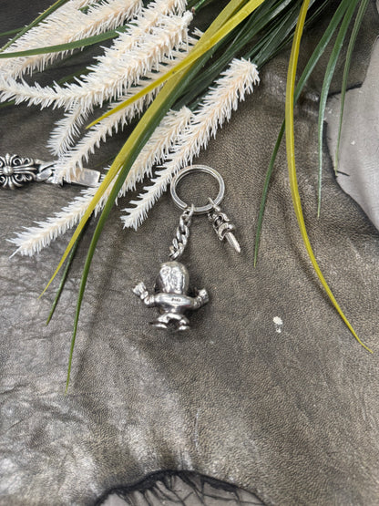 Chrome Hearts x Foti ‘Harris Teeter’ Skull & Dagger Keychain