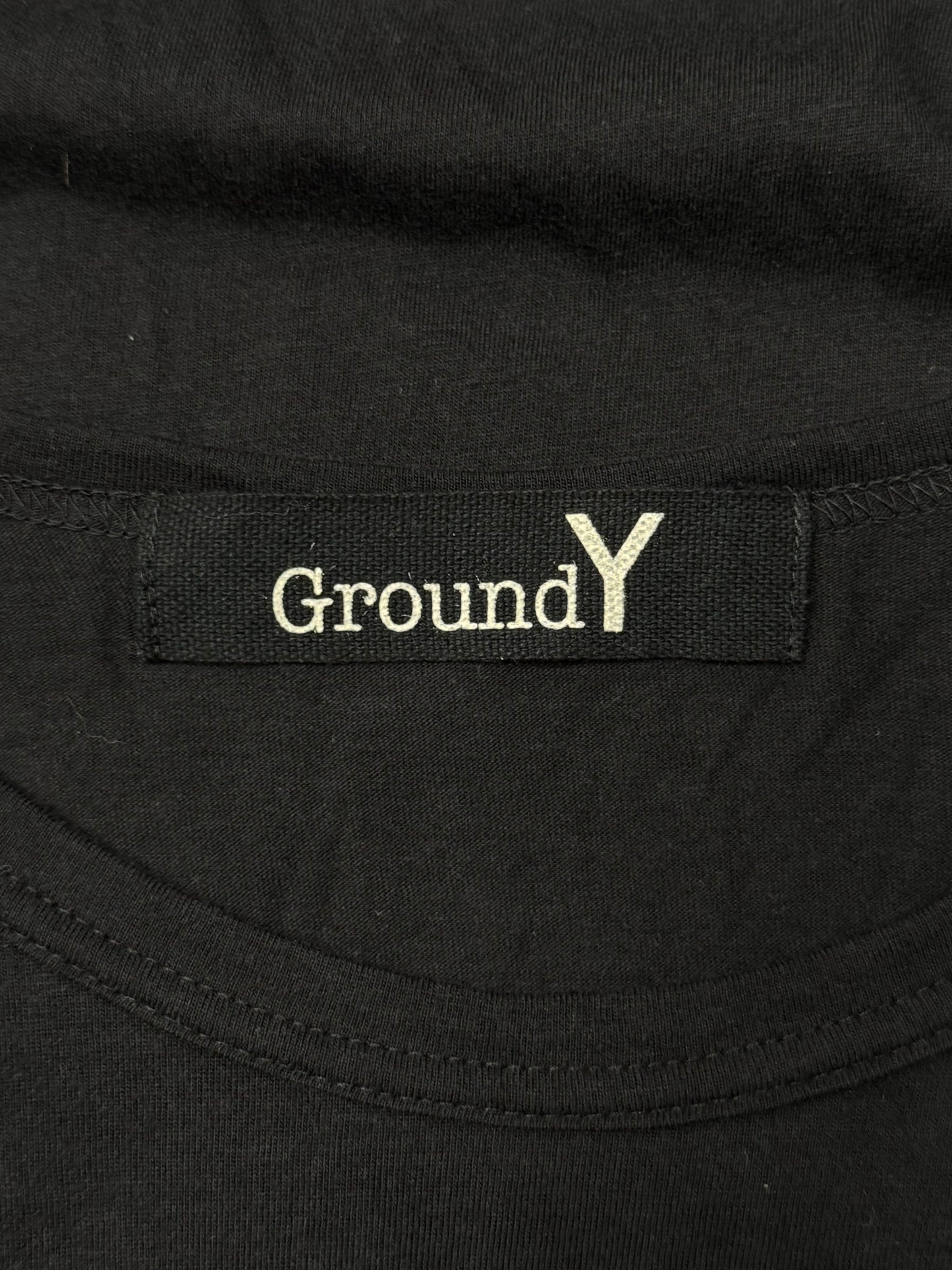 Yohji Yamamoto ‘Ground Y’ Varsity Emblem Black T-Shirt