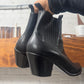 Helmut Lang Calfskin Leather ‘Cuban’ Heel Pointed Toe Boots