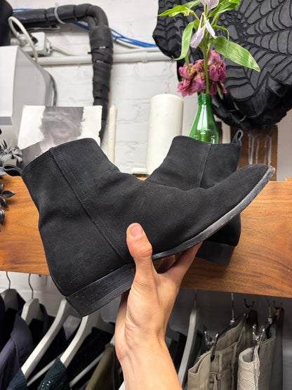 Saint Laurent ‘Wyatt’ Black Exposed Side Zip Ankle Boots