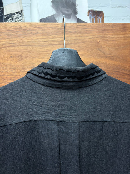 1990s Comme Des Garçons Homme Plus Lace Detail Oversized Button Down Shirt