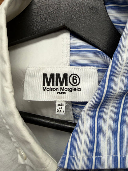 SS2023 Maison Margiela ‘Spliced Logo’ Pinstripe/White Button Up Shirt