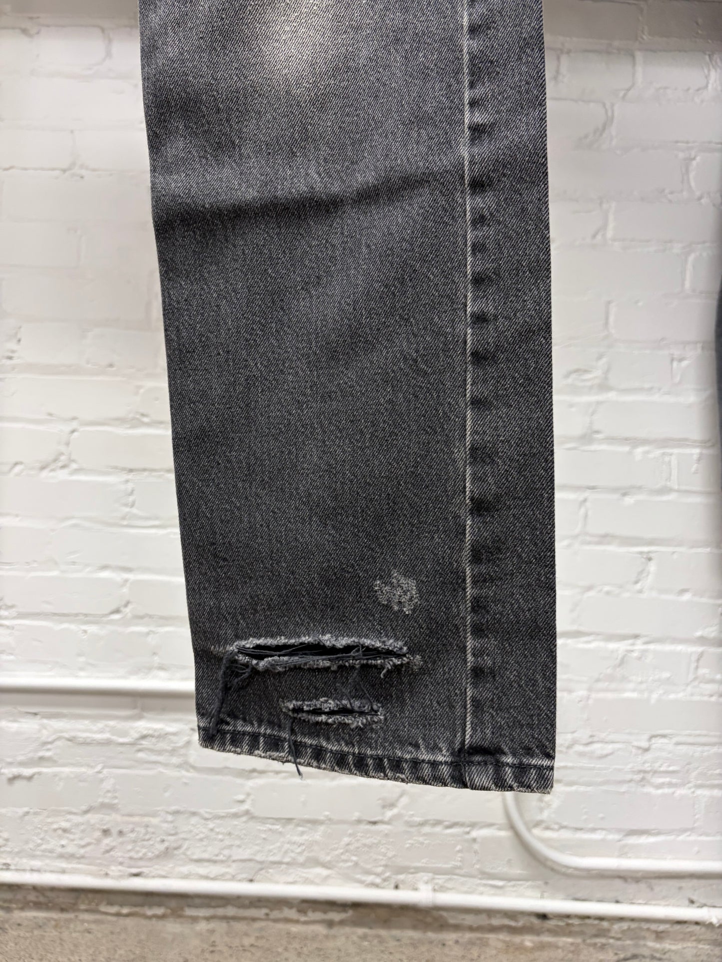 2017 Balenciaga Bootcut Black Classic Washed Denim