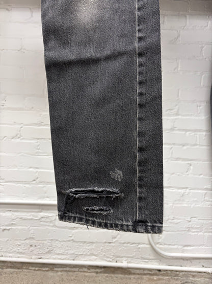 2017 Balenciaga Bootcut Black Classic Washed Denim