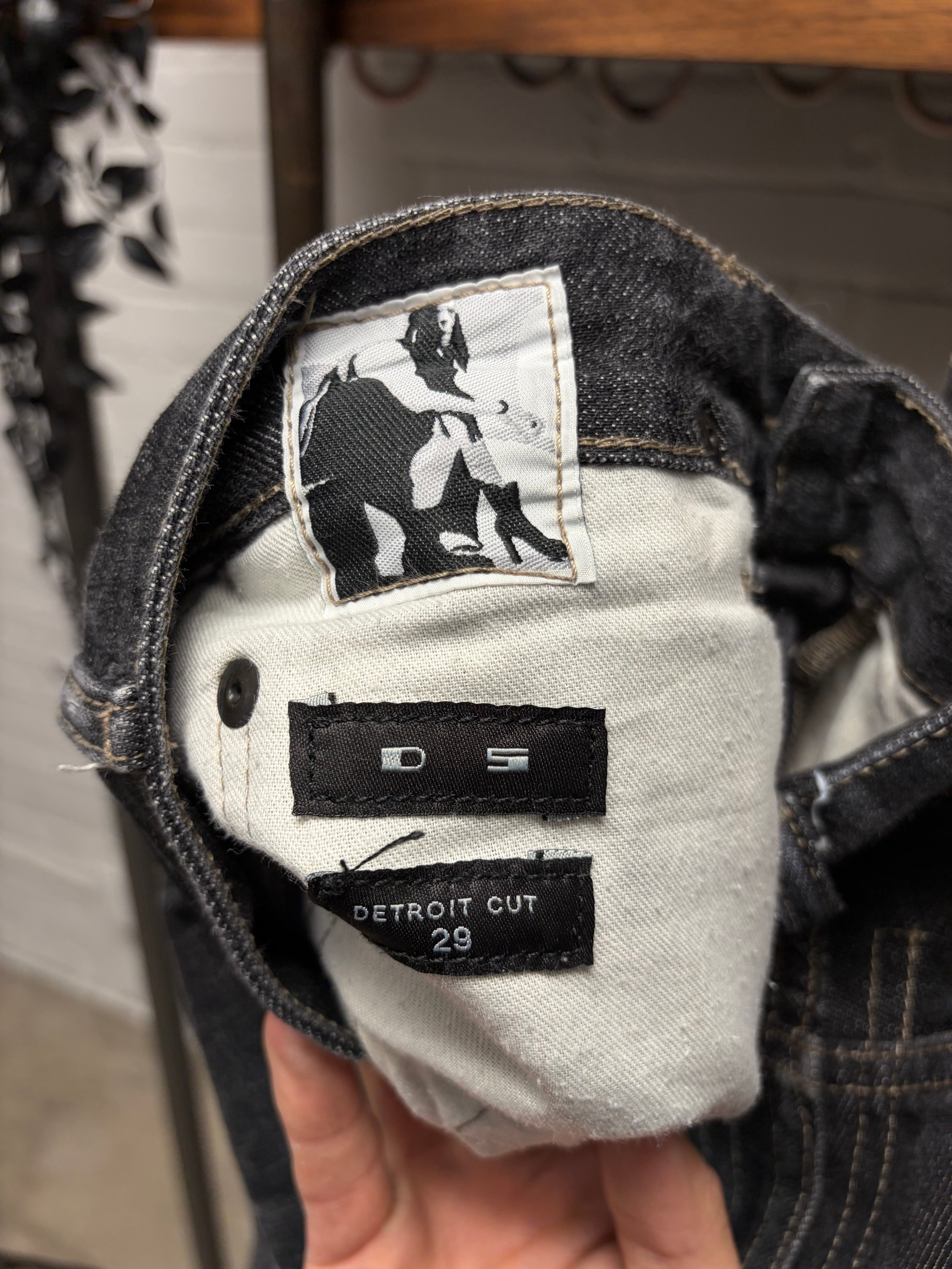 Rick Owens 'Detroit Cut' Washed Grey Skinny Jeans – Alex Maxamenko