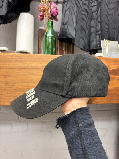 Balenciaga ‘Metal Logo’ Embroidered Black Baseball Cap