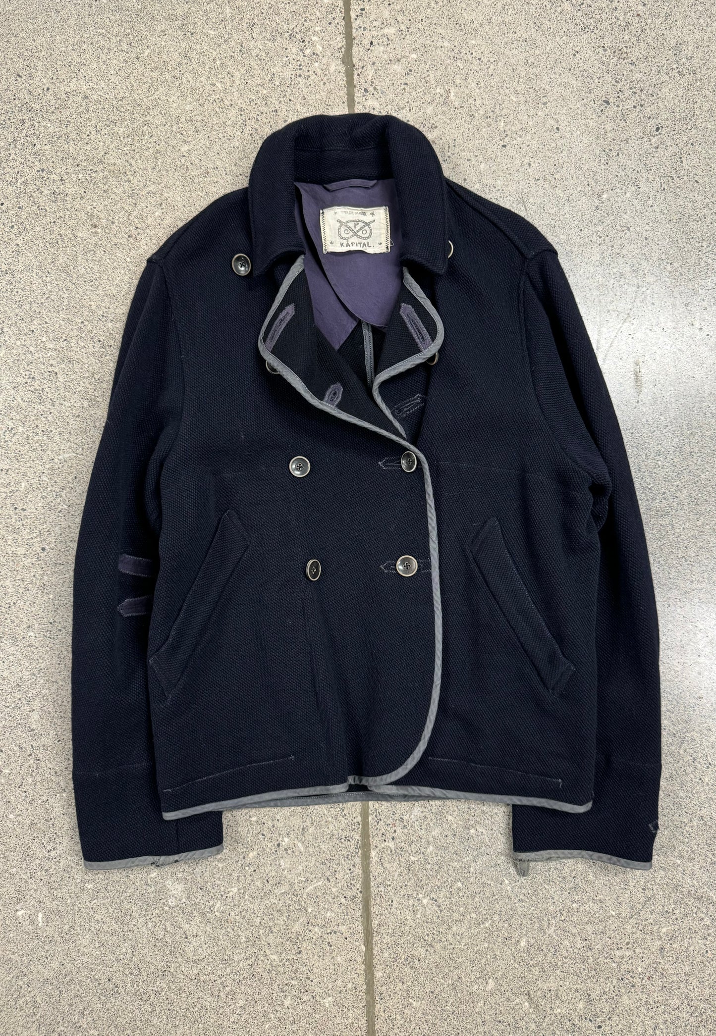 Kapital Double Breasted Naval Wool Peacoat