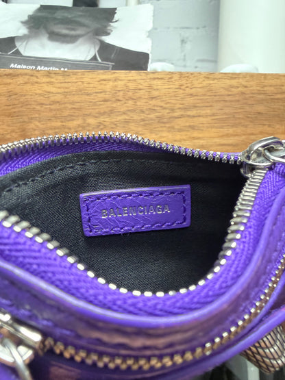 Balenciaga ‘Le Cagole’ Purple Cardholder Wallet