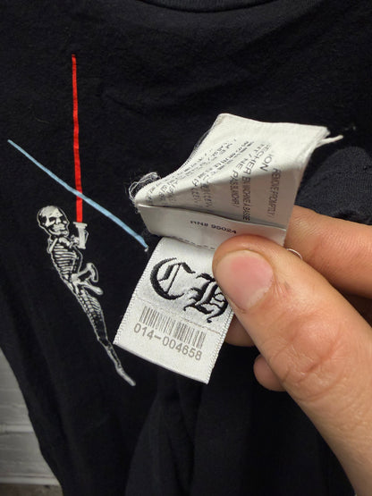 Chrome Hearts ‘Jarvis Skull’ Light Sabres Black Graphic T-Shirt