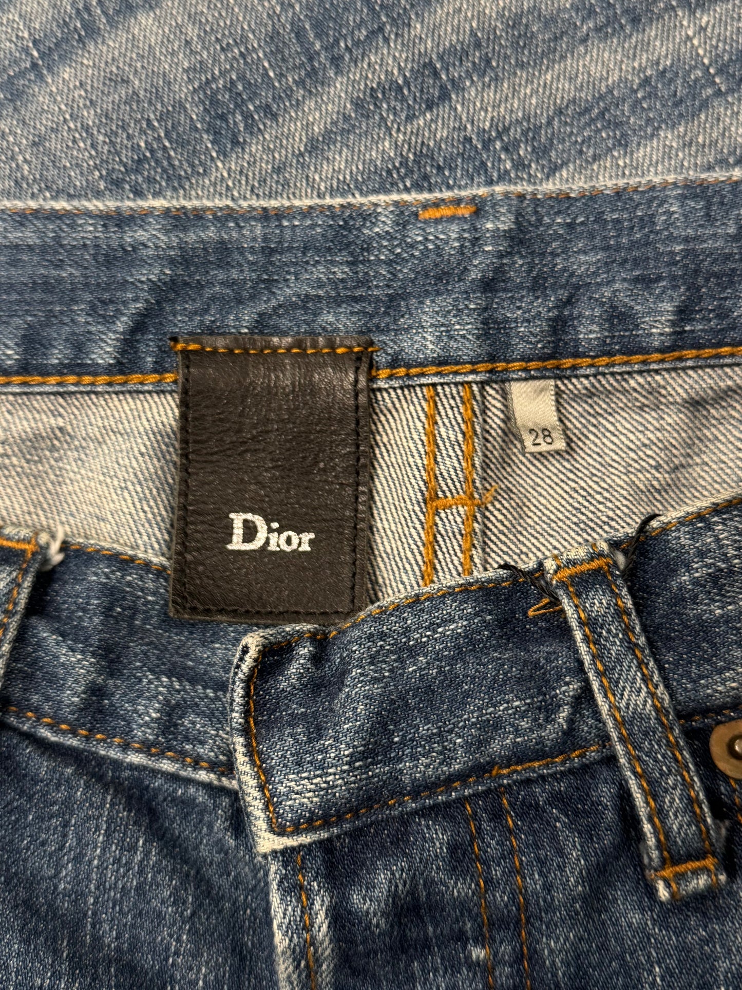Dior Homme ‘Clawmark’ Washed Blue Skinny Denim