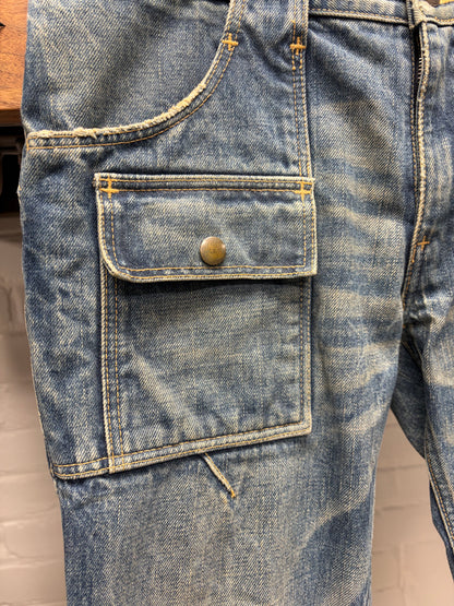 AW2009 Number (N)ine ‘A Closed Feeling’ Crying Heart Patch Bush Cargo Skinny Jeans
