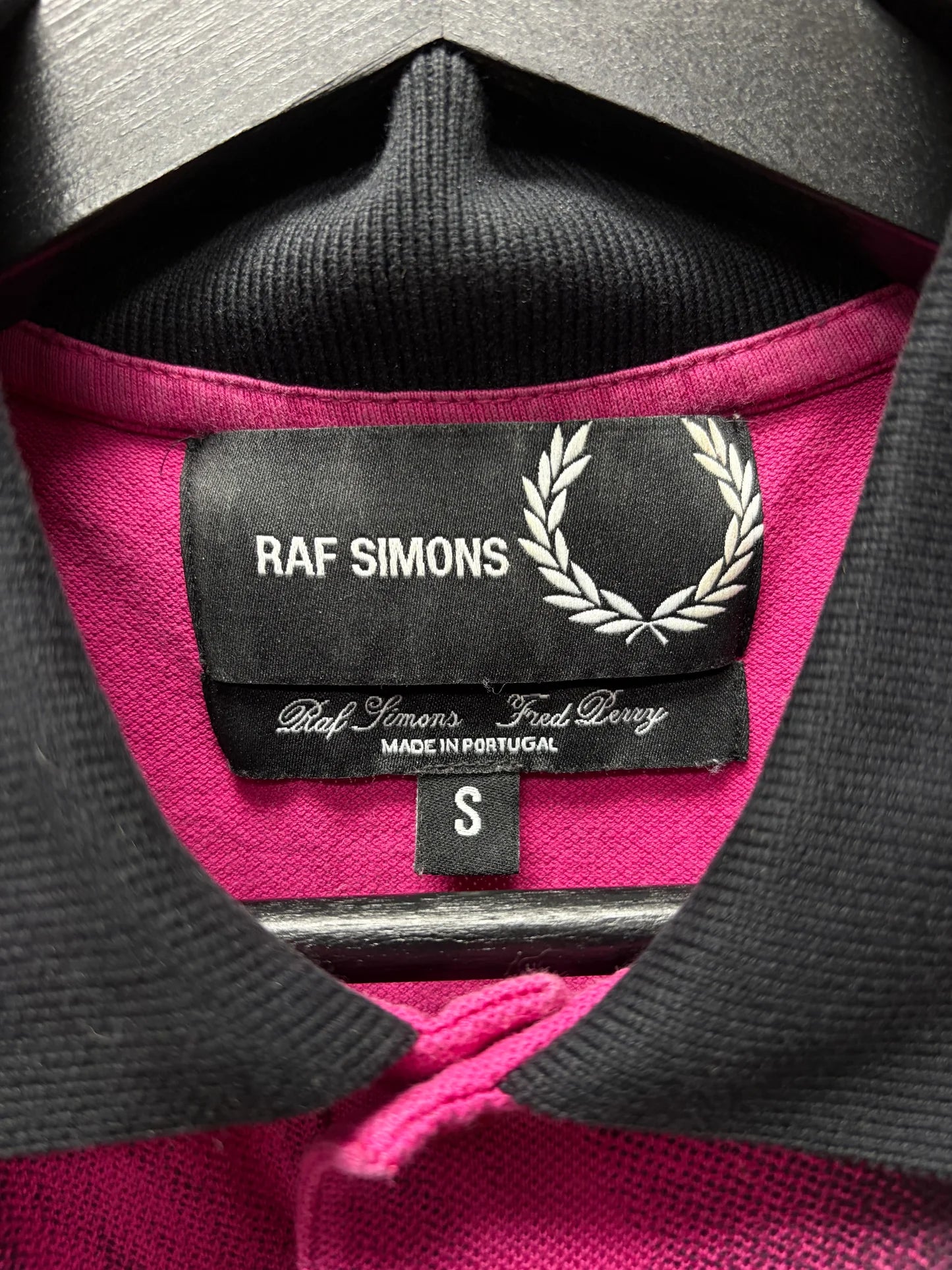 Raf Simons x Fred Perry Pink ‘Portrait’ Polo