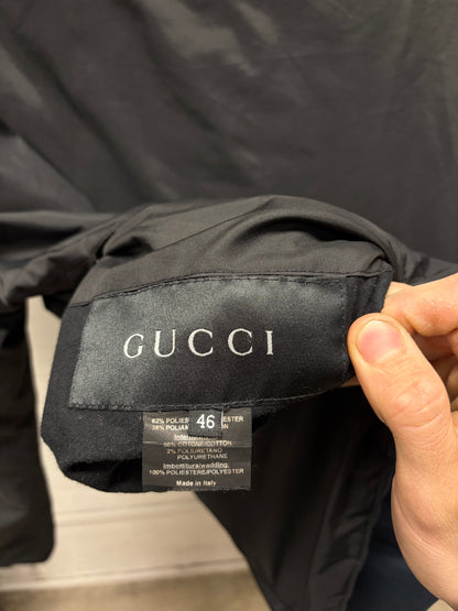 2000s Gucci Reversible Black/Blue Two Way Zip Jacket