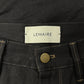 Lemaire Contrast Stitch Straight Leg Black Denim
