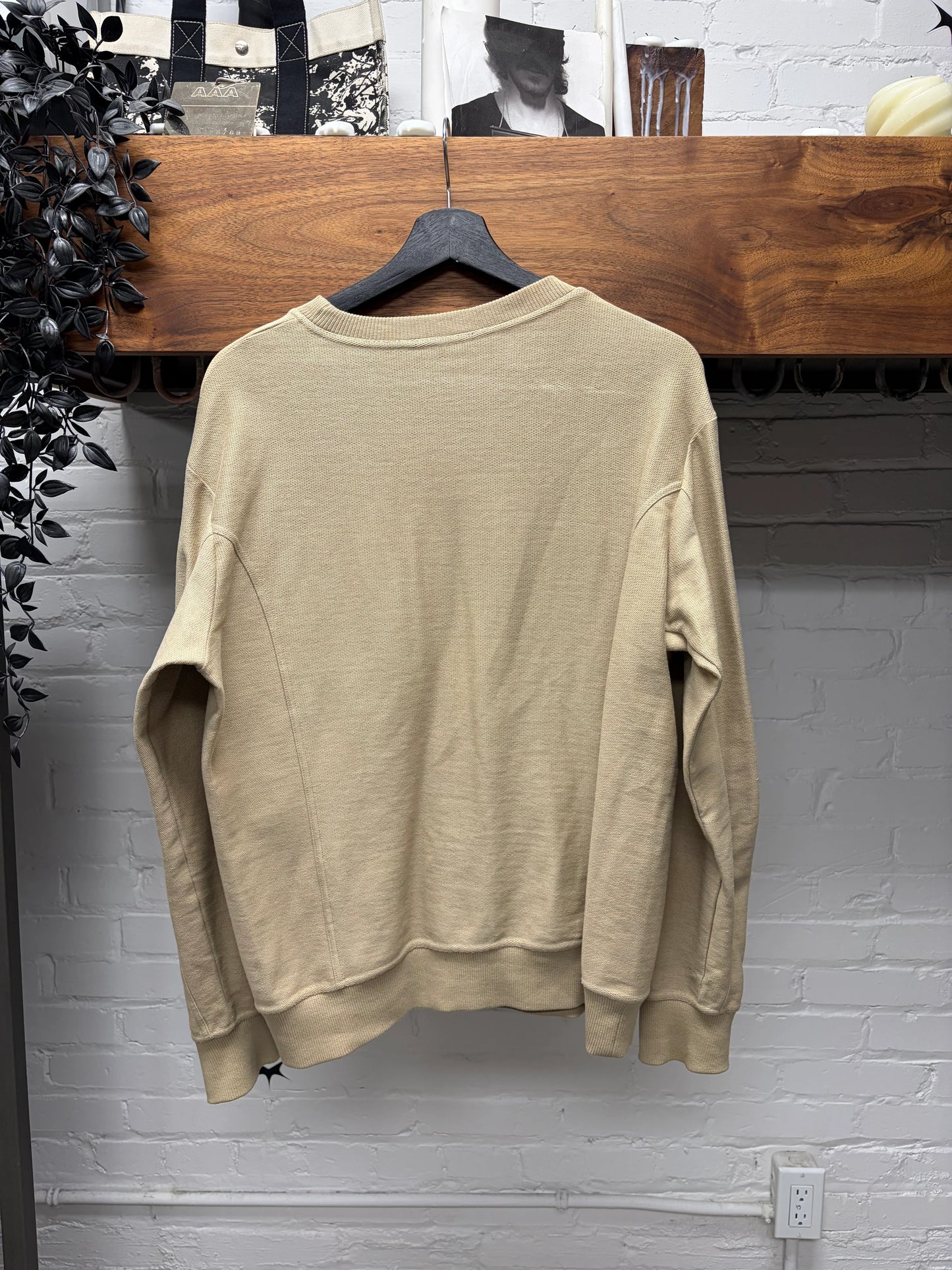 Balmain ‘Harness Lace’ Military Inspired Tan Brown Sweatshirt