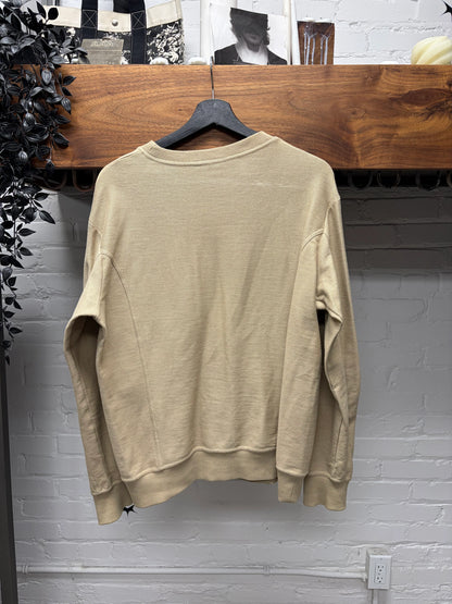 Balmain ‘Harness Lace’ Military Inspired Tan Brown Sweatshirt