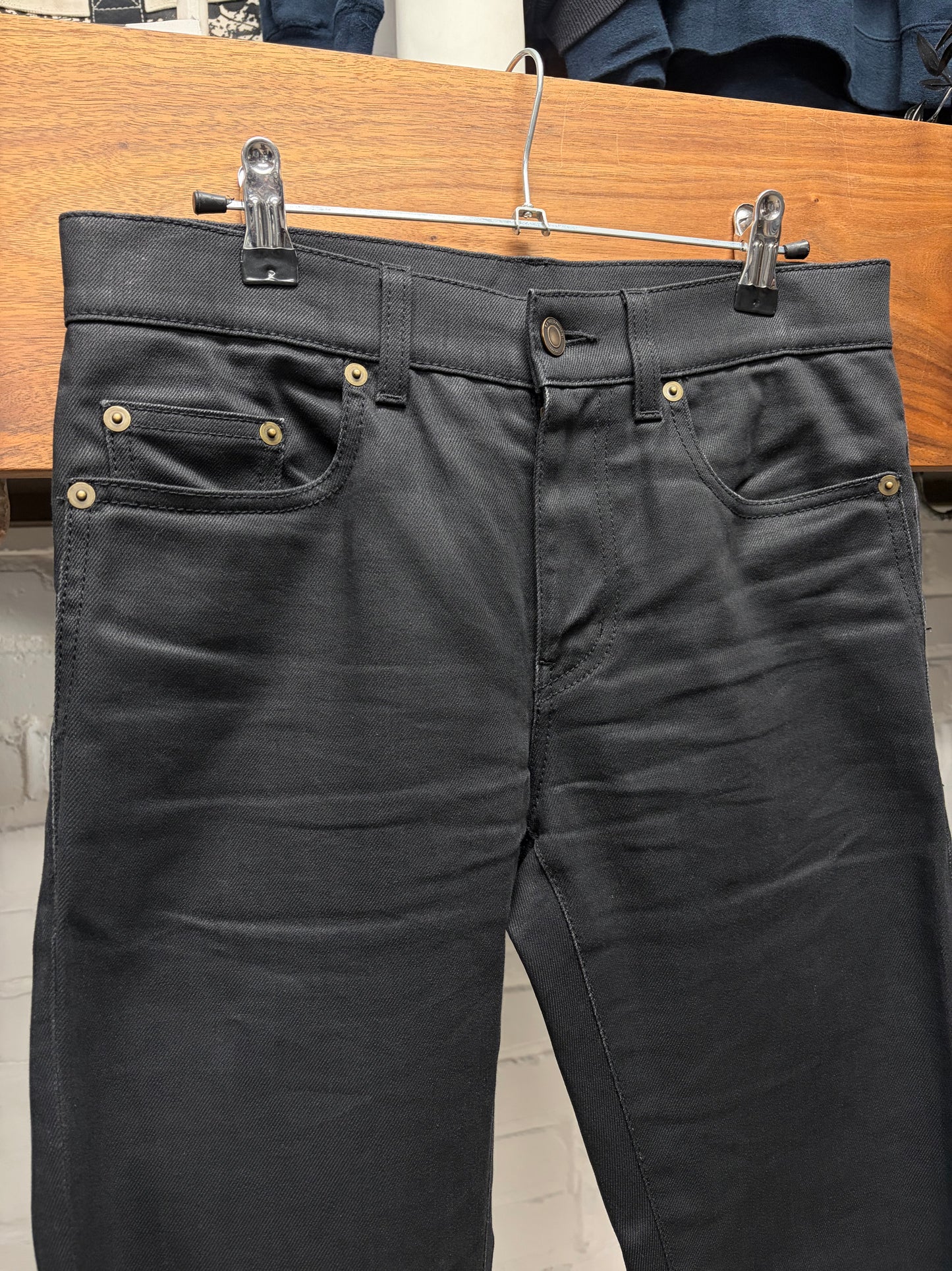 2017 Saint Laurent ‘D02’ Unaltered Black Skinny Jeans