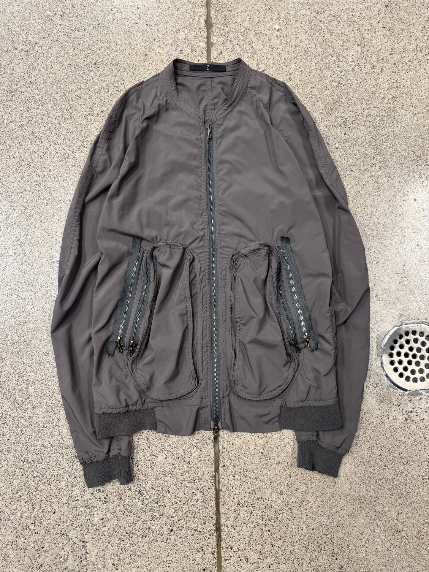 SS2008 Julius ‘Synthetic Cloth’ Exposed Pocket Lightweight Bomber Jacket