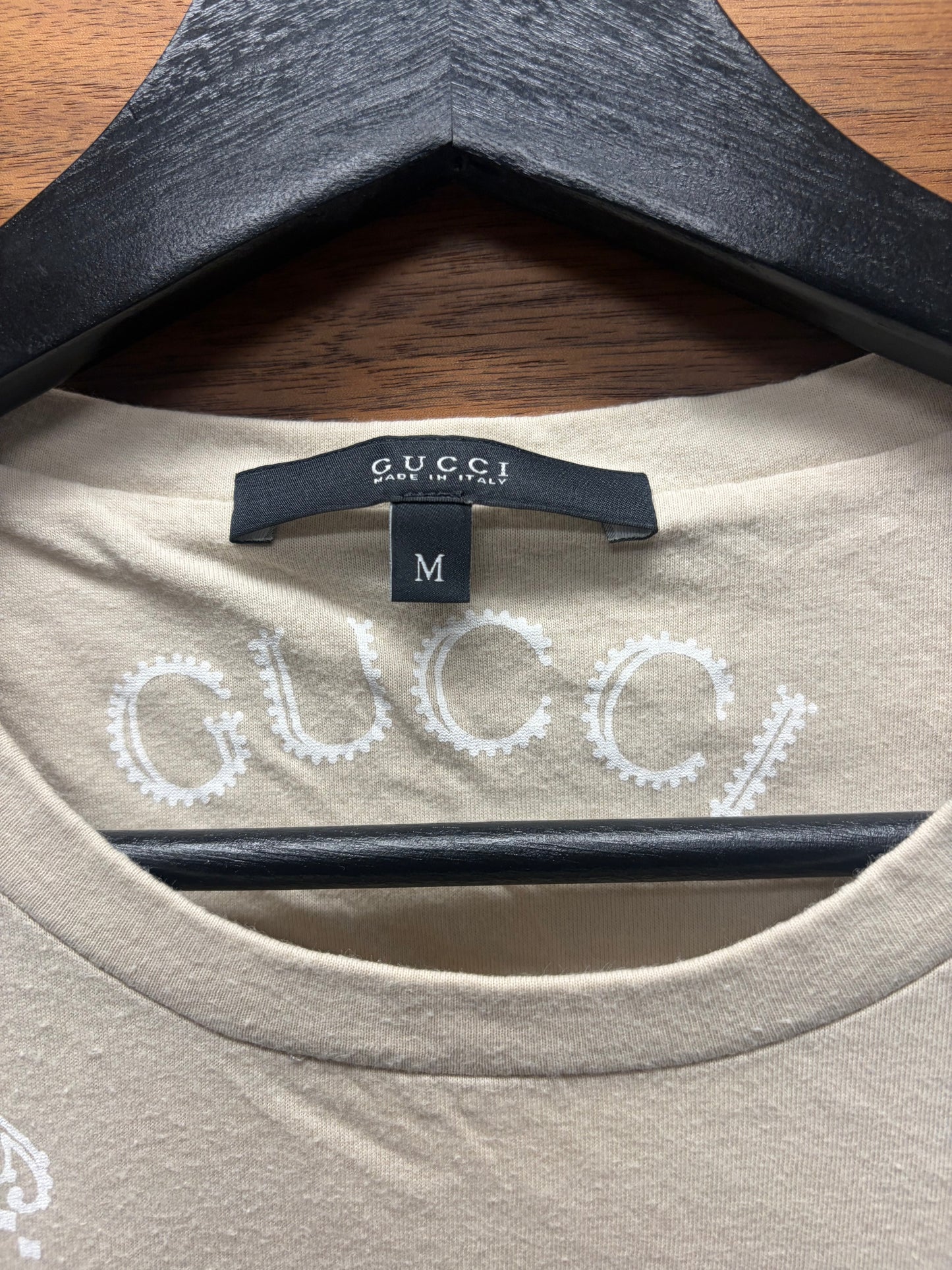 2000s Gucci by Frida Giannini Paisley ‘Crest Logo’ Graphic T-Shirt