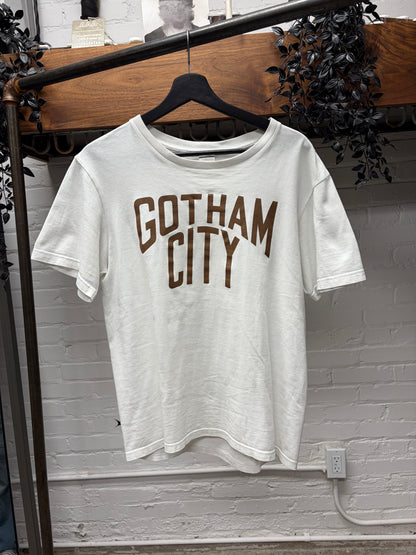 Number (N)ine ‘Gotham City’ White/Gold Slogan T-Shirt