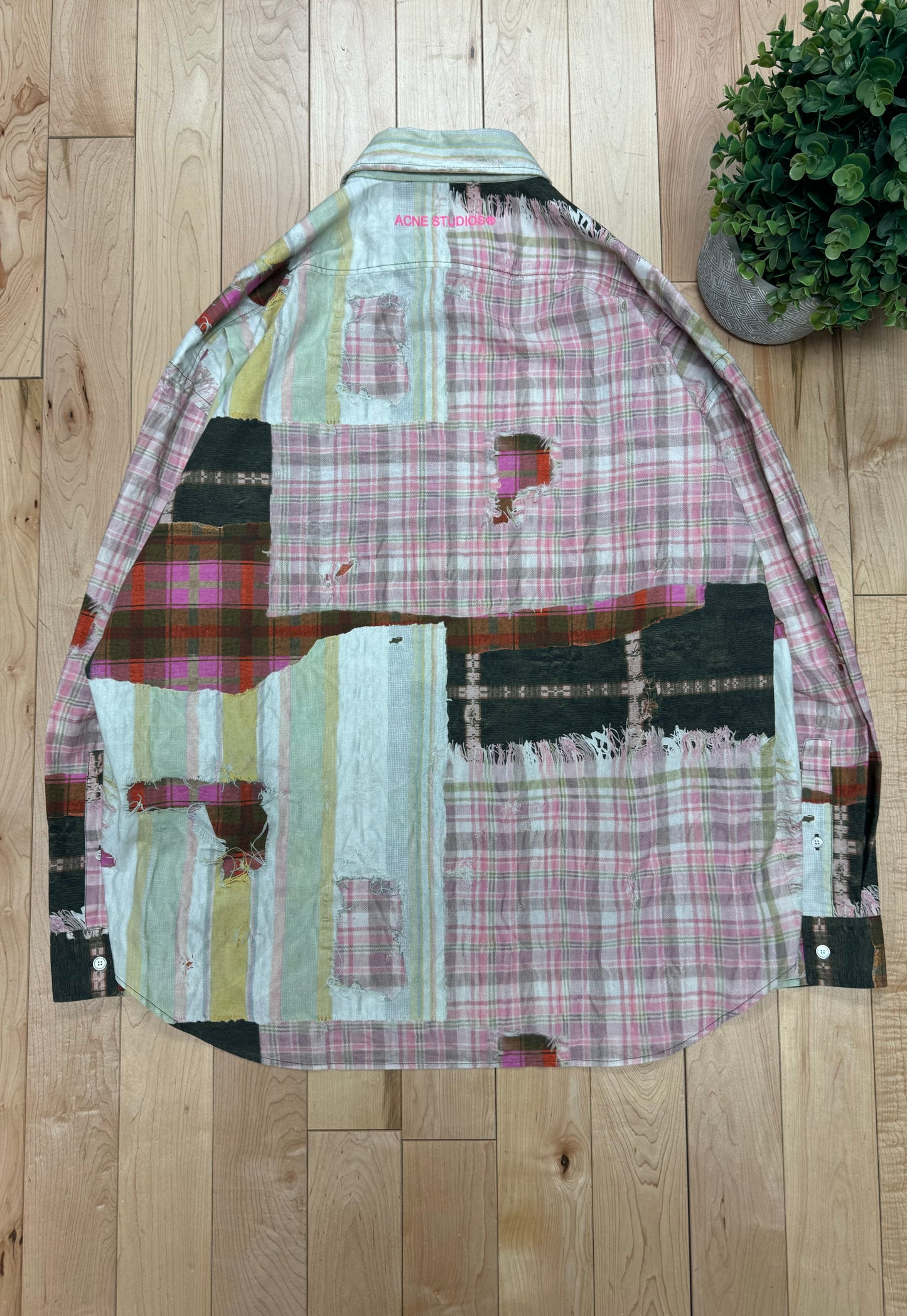 Acne Studios Print Patchwork Oversized Flannel