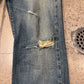 2015 Saint Laurent by Hedi Slimane ‘D02’ Distressed Blue Skinny Denim