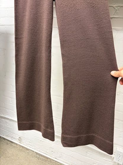 AW1996 Gucci by Tom Ford Brown Wool Knit Low Rise Pants