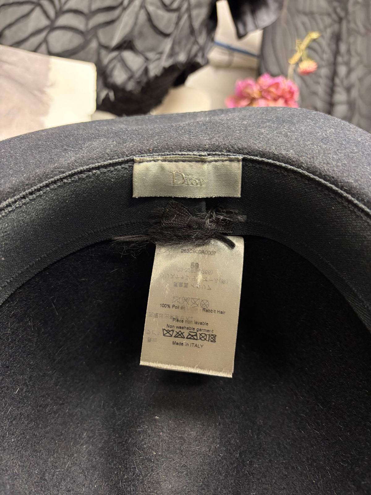 SS2012 Dior Homme ‘LessAndMore’ Rabbit Hair Black Wide Brim Hat