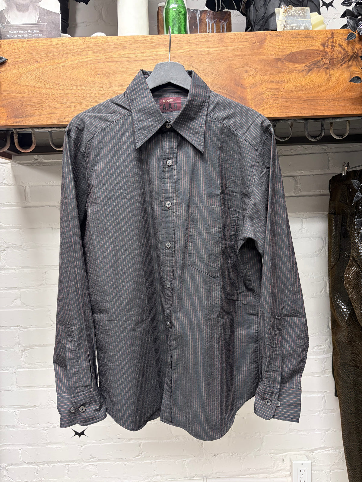 Vintage Yohji Yamamoto ‘A.A.R.’ Vertical Striped Black Button Up Shirt