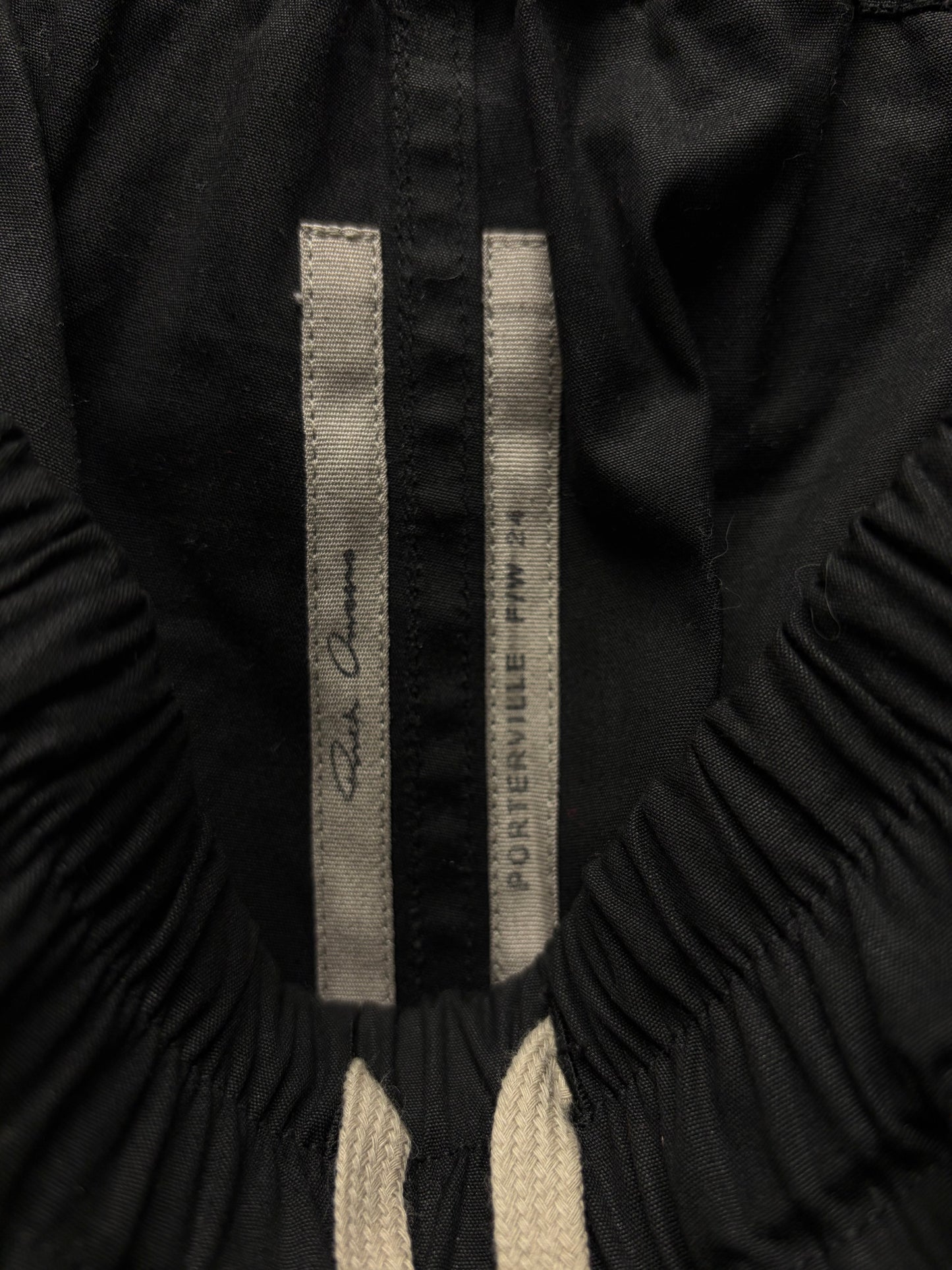AW2024 Rick Owens ‘Porterville’ Black ‘Bela’ Wide Leg Pants
