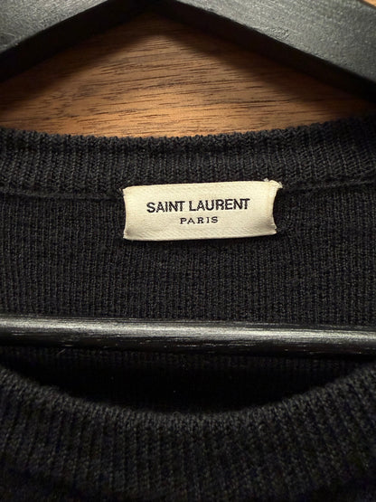 AW2017 Saint Laurent ‘Bad Lieutenant’ Military Inspired Black Badge Sweater