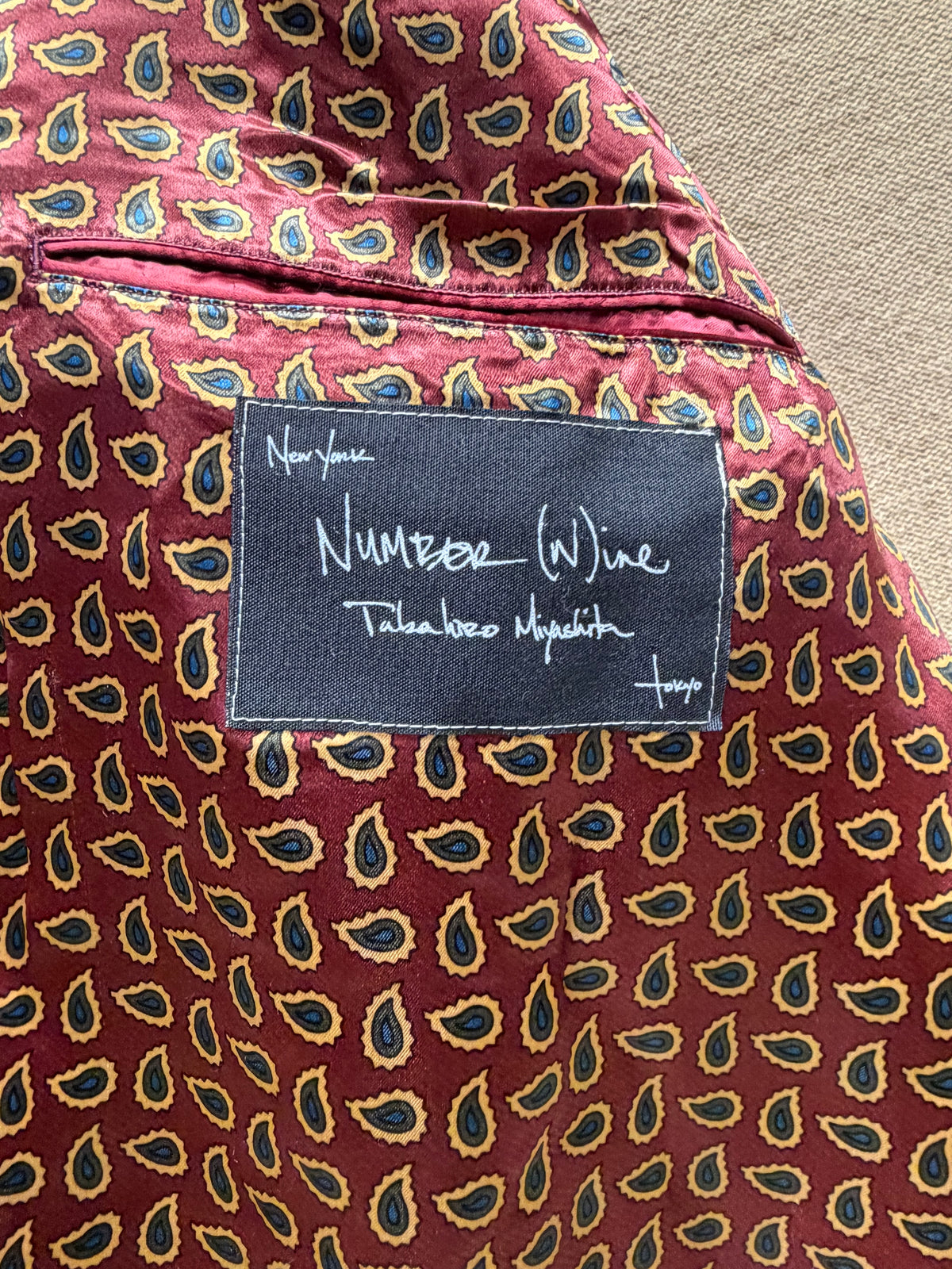 AW2003 Number (N)ine ‘Touch Me I’m Sick’ Suede Shearling Collared Jacket
