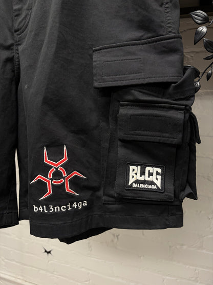 AW2021 Balenciaga ‘Gamer’ Black Cargo Shorts