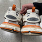 Balenciaga White/Orange Track Runner Sneakers