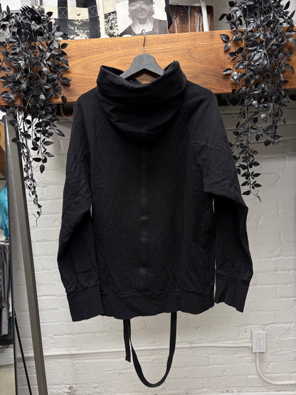 SS2018 Julius ‘Bondage Strap’ Black Cotton Pullover Hoodie