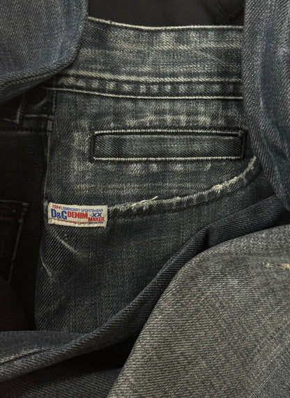 Dolce & Gabbana Distressed Grey Bootcut Denim