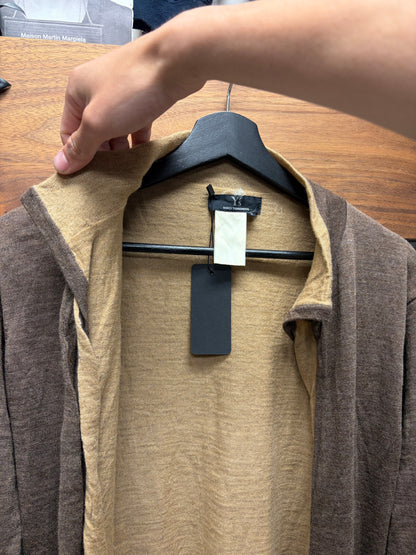 Yohji Yamamoto ‘Layered Fabric’ Two Tone Cardigan Shawl