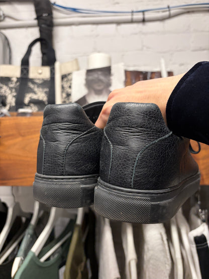 2016 Balenciaga by Demna Gvasalia ‘Arena’ Black Low Top Leather Sneakers