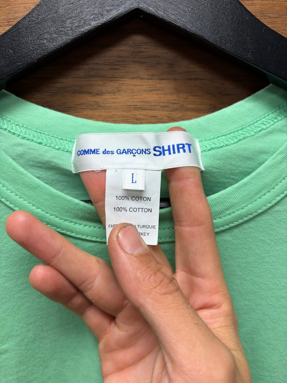Comme Des Garçons Shirt ‘Minimal Logo’ Long Sleeve Shirt