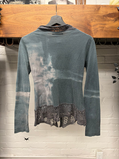 Vintage Jean Paul Gaultier ‘Chains’ Layered Mesh Long Sleeve Top