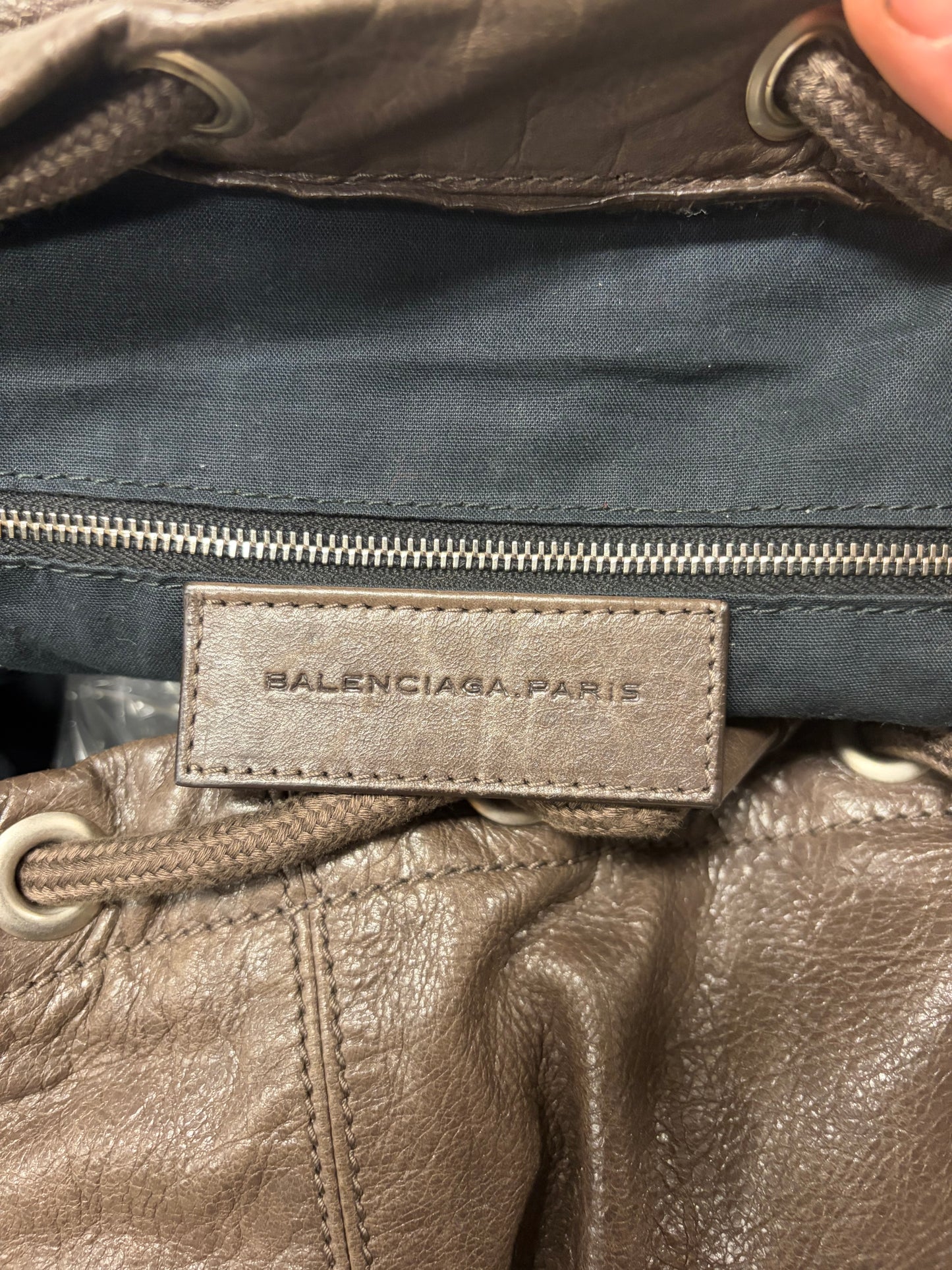 Mid 2000s Balenciaga‘Traveller’ Brown Lambskin Leather Backpack
