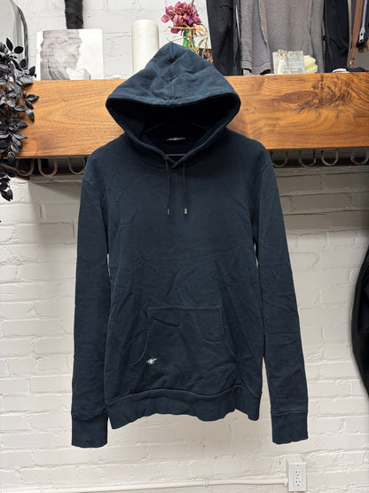 AW2007 Dior Homme by Hedi Slimane ‘Navigate’ Black Bee Embroidered Logo Hoodie