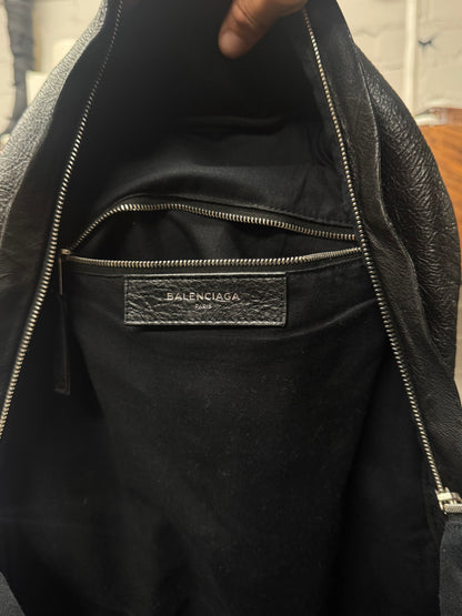 Balenciaga ‘Arena’ Black Calfskin Leather Studded Backpack
