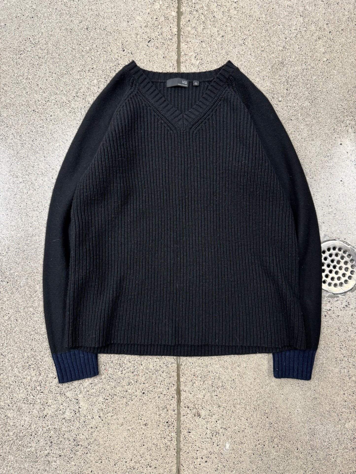 Undercover Black Ribbed Knit Sweater