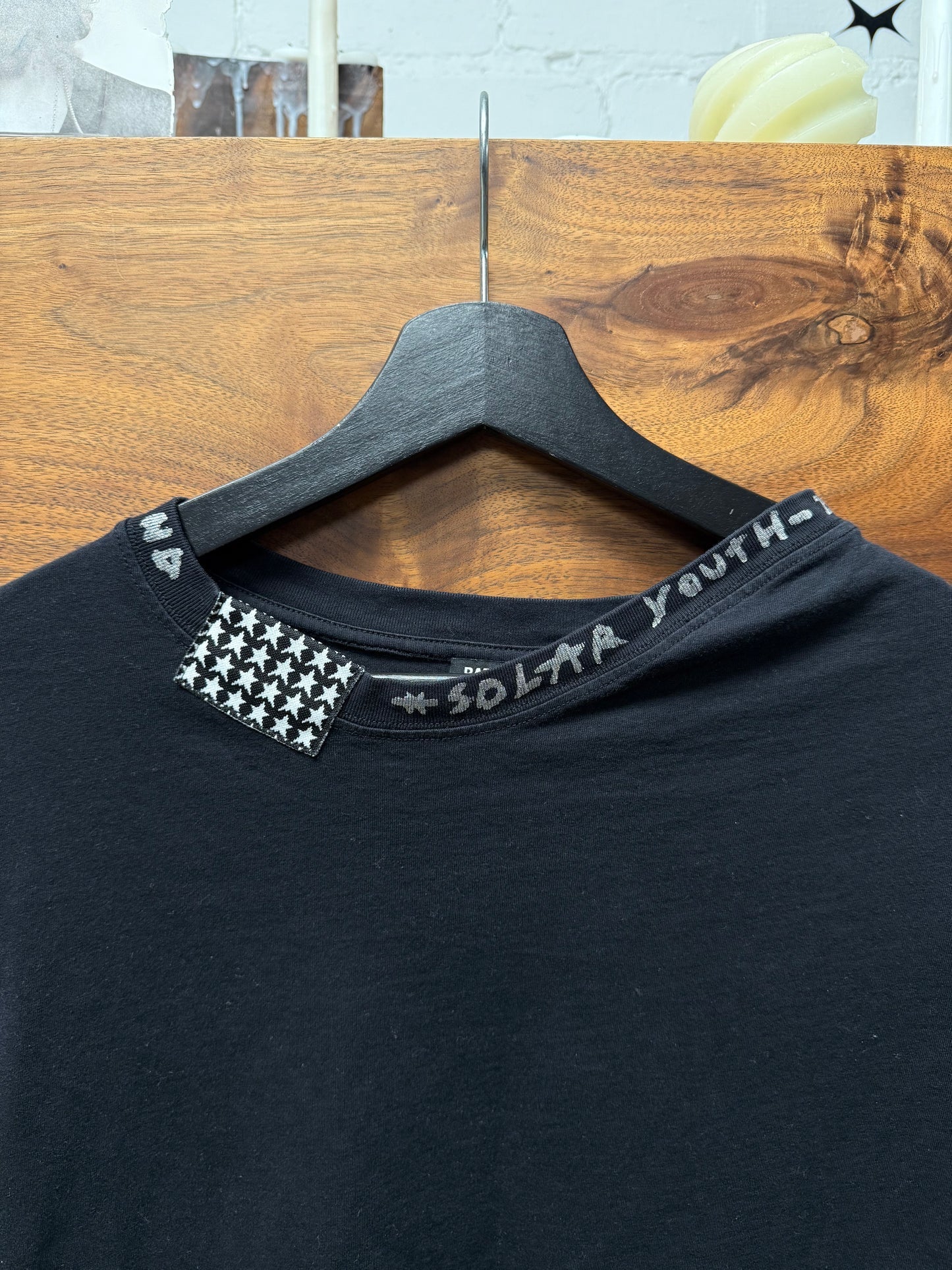 AW2020 Raf Simons ‘Solar Youth’ Flag Patch Black T-Shirt