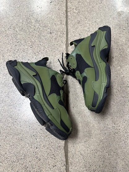 Balenciaga Triple S ‘Black Khaki’ Low Top Sneakers