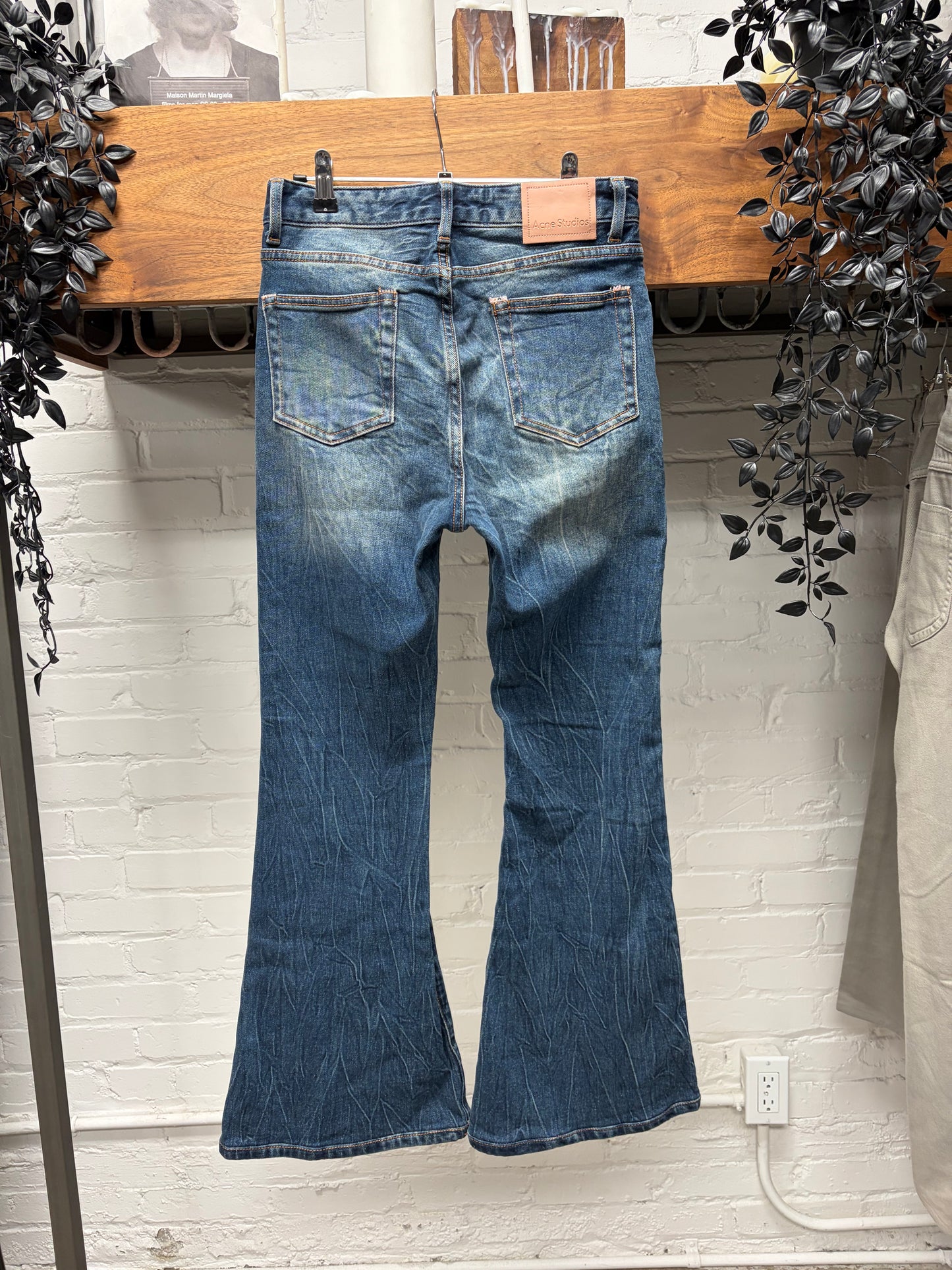 Acne Studios ‘1977’ Washed Blue Flared Leg Denim