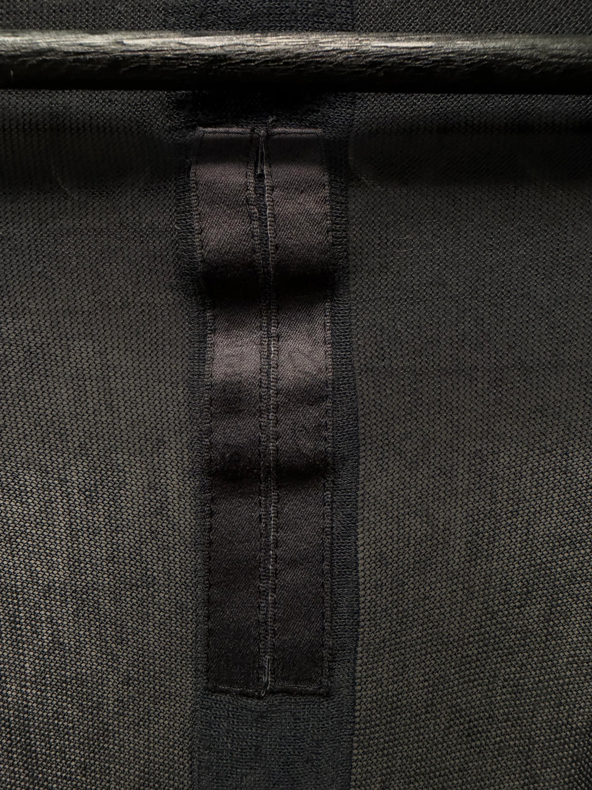 AW2011 Rick Owens ‘Anthem’ Black Semi Sheer Waterfall Cardigan